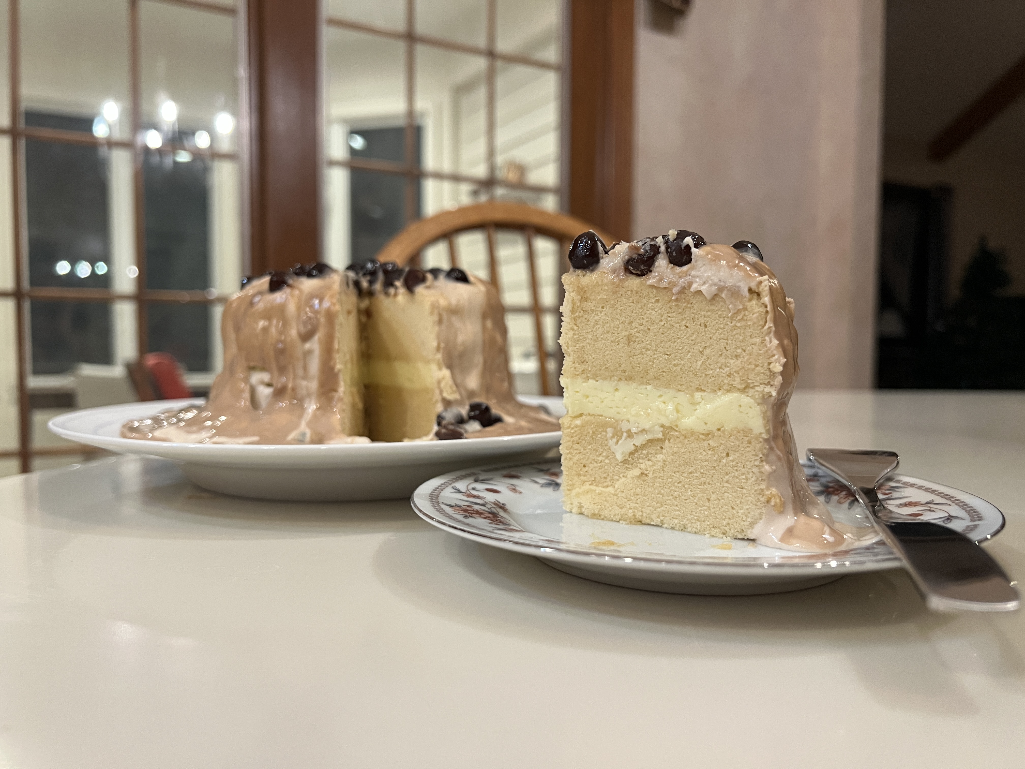 Brown sugar boba cake