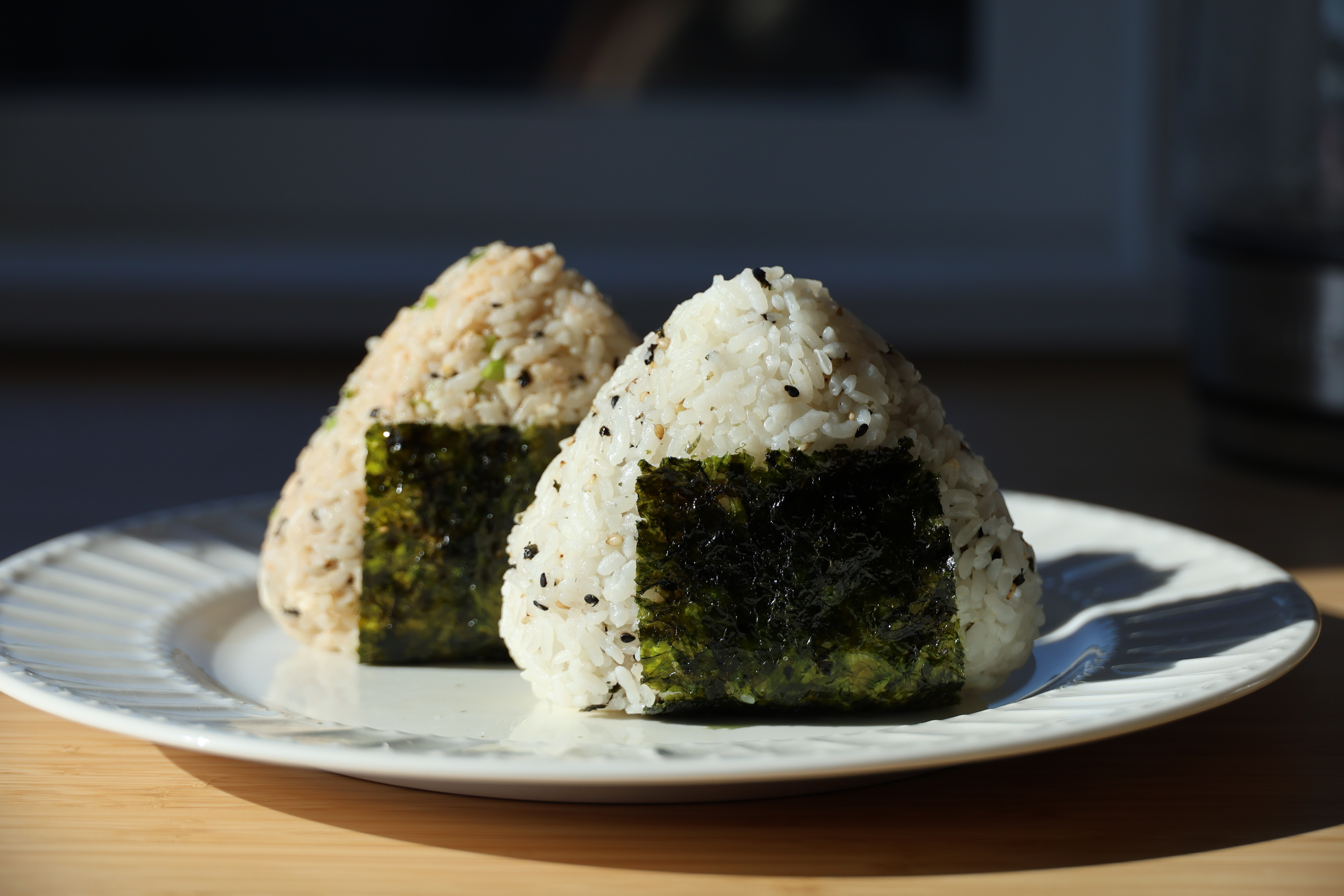 Tuna mayo and salmon rice onigiri